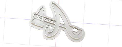 3D Model to Print Your Own Cookie Cutter Inspired by Atlanta Braves Logo DIGITAL FILE ONLY