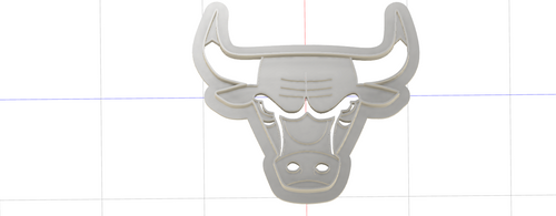 3D Model to Print Your Own Cookie Cutter Inspired by Chicago Bulls Logo DIGITAL FILE ONLY