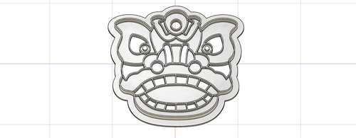 3D Model to Print Your Own Chinese Dragon Head Cookie Cutter DIGITAL FILE ONLY