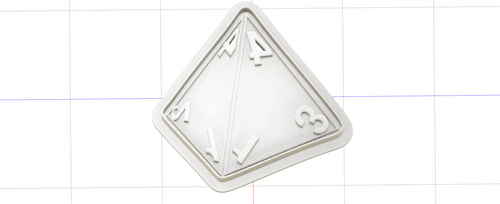 3D Model to Print Your Own D4 Cookie Cutter DIGITAL FILE ONLY