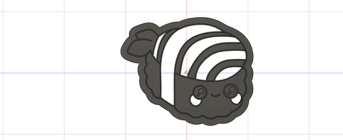 3D Model to Print Your Own Chibi Ebi Sushi Cookie Cutter DIGITAL FILE ONLY
