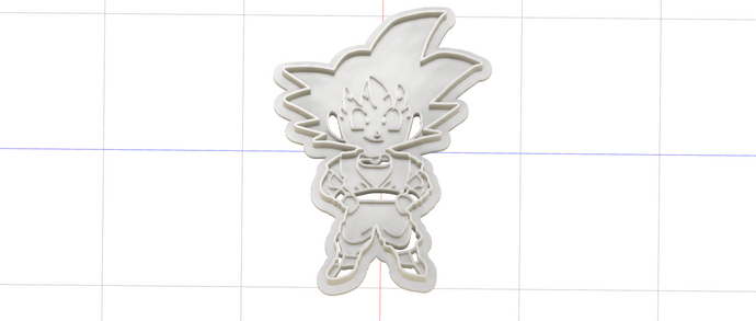 3D Model to Print Your Own Kid Goku Cookie Cutter DIGITAL FILE ONLY