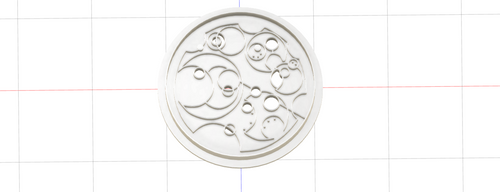 3D Model to Print Your Own  Dr. Who Gallefreyan Circle Writing Cookie Cutter DIGITAL FILE ONLY