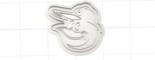 3D Model to Print Your Own Cookie Cutter Inspired by Baltimore Orioles Logo DIGITAL FILE ONLY
