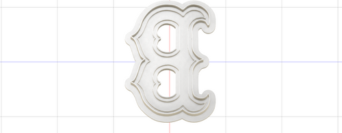 3D Model to Print Your Own Cookie Cutter Inspired by Boston Red Sox Logo DIGITAL FILE ONLY