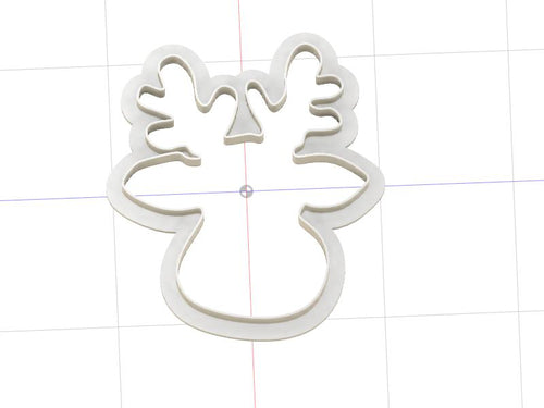 3D Model to Print Your Own Reindeer Head Outline Cookie Cutter DIGITAL FILE ONLY