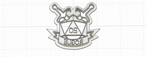 3D Model to Print Your Own DnD Rogue Class Crest Cookie Cutter DIGITAL FILE ONLY