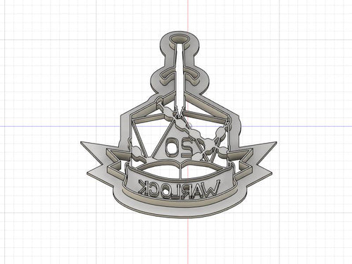 3D Model to Print Your Own DnD Warlock Class Crest Cookie Cutter DIGITAL FILE ONLY