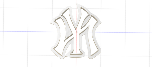 3D Model to Print Your Own Cookie Cutter Inspired by New York Yankees Logo DIGITAL FILE ONLY
