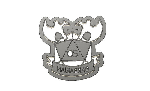 3D Model to Print Your Own DnD Barbarian Class Crest Cookie Cutter DIGITAL FILE ONLY