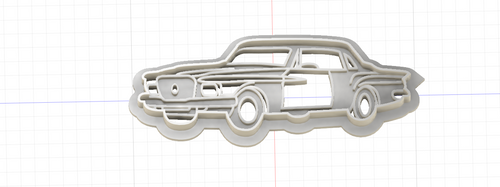 3D Model to Print Your Own 1960-62 Plymouth Valiant Cookie Cutter DIGITAL FILE ONLY