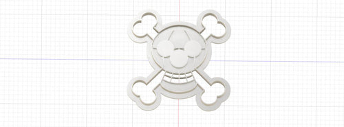 3D Printed One Piece Buggy the Clown Jolly Roger Pirate Flag Cookie Cutter