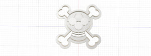 3D Printed One Piece Buggy the Clown Jolly Roger Pirate Flag Cookie Cutter