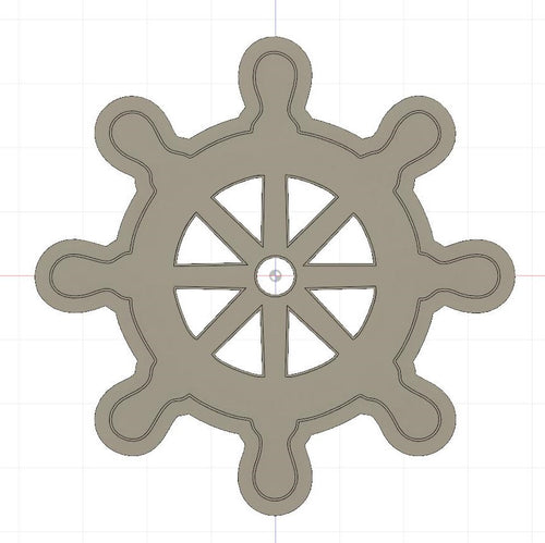 Print Your Own Ships Wheel Logo Cookie Cutter DIGITAL FILE ONLY