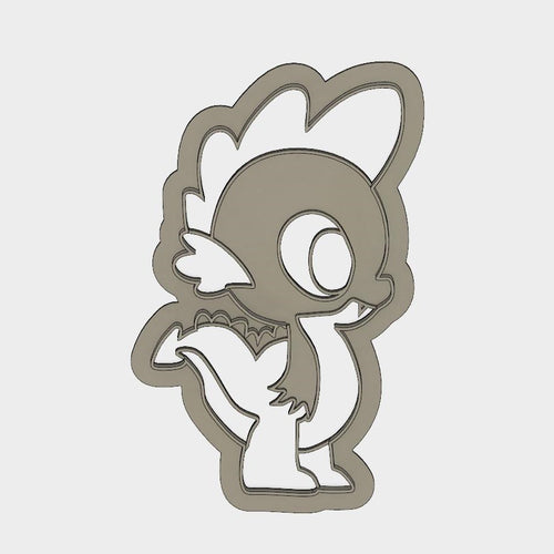 3D Model to Print Your Own MLP Friendship is Magic Spike the Dragon Cookie Cutter DIGITAL FILE ONLY