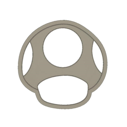 3D Model to Print Your Own Super Mario Bros Power Up Mushroom Cookie Cutter DIGITAL FILE ONLY