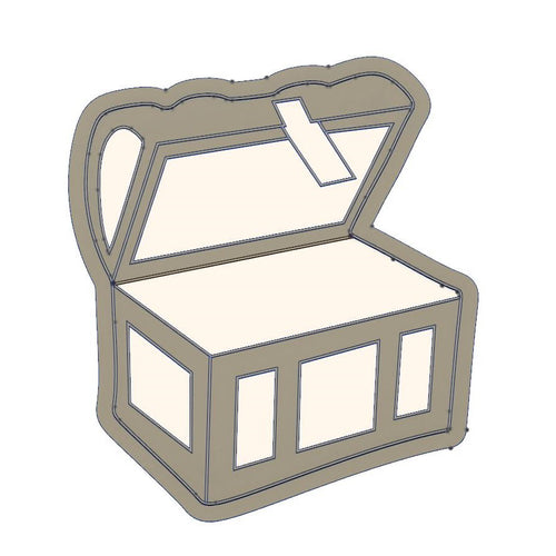 3D Model to Print Your Own Treasure Chest Cookie Cutter DIGITAL FILE ONLY