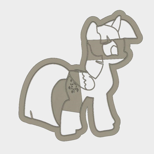 3D Model to Print Your Own My Little Pony Friendship is Magic Twilight Sparkle Cookie Cutter DIGITAL FILE ONLY