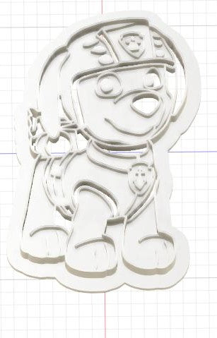 3D Printed Paw Patrol Zuma Water Rescue Dog Cookie Cutter