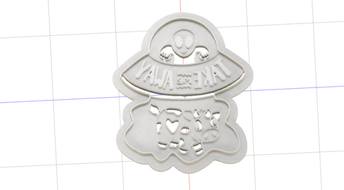 3D Model to Print Your Own Alien Abducting Cow Cookie Cutter DIGITAL FILE ONLY