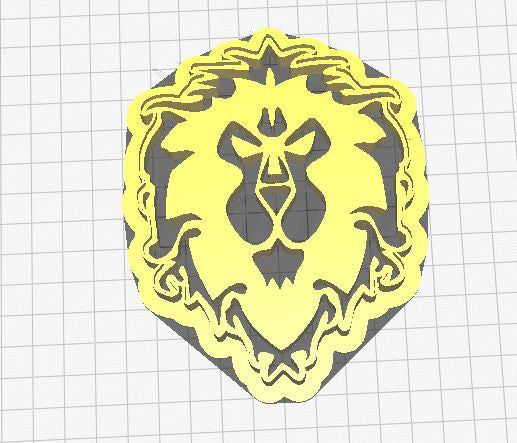 3D Printed World of Warcraft Alliance Crest Cookie Cutter