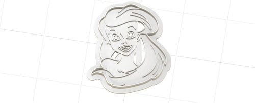 3D Model to Print Your Own Little Mermaids Ariel Cookie Cutter DIGITAL FILE ONLY