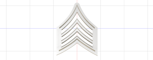 Model to Print Your Own US Army Sergeant Rank Stripes Cookie Cutter DIGITAL FILE ONLY