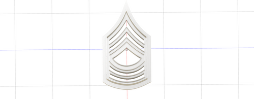 Model to Print Your Own US Army Master Sergeant Rank Stripes Cookie Cutter DIGITAL FILE ONLY