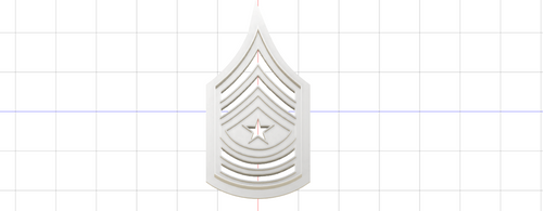 Model to Print Your Own US Army Sergeants Major Rank Stripes Cookie Cutter DIGITAL FILE ONLY