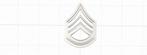 3D Printed US Army Staff Sergeant Rank Stripes Cookie Cutter