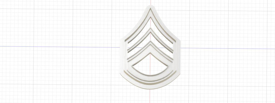 3D Printed US Army Staff Sergeant Rank Stripes Cookie Cutter