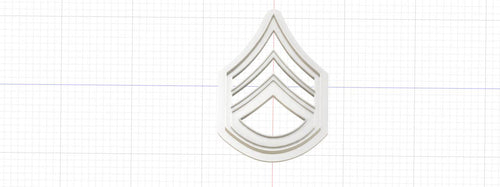 Model to Print Your Own US Army Staff Sergeant Rank Stripes Cookie Cutter DIGITAL FILE ONLY