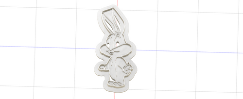 3D Model to Print Your Own Looney Toons Baby Bugs Bunny Cookie Cutter DIGITAL FILE ONLY
