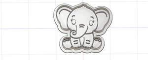 3D Printed Baby Elephant Cookie Cutter