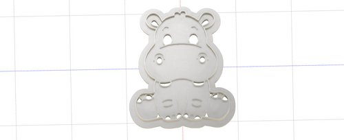 3D Model to Print Your Own Baby Hippo Cookie Cutter Pack DIGITAL FILE ONLY