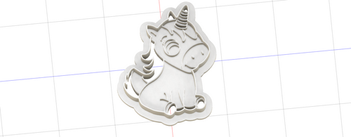 3D Printed Baby Unicorn Cookie Cutter