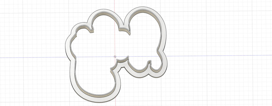 3D Printed Baby Script Outline Cookie Cutter
