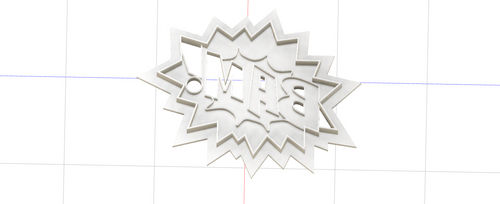 3D Model to Print Your Own Comic Action Word Bam! Cookie Cutter DIGITAL FILE ONLY
