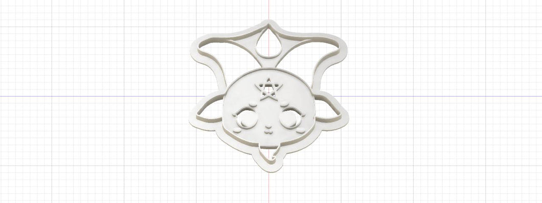 3D Printed Cute Baphomet Cookie Cutter