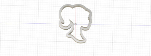3D Printed Barbie Head Outline Cookie Cutter