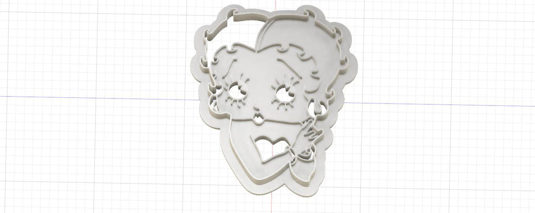 3D Printed Betty Boop Cookie Cutter