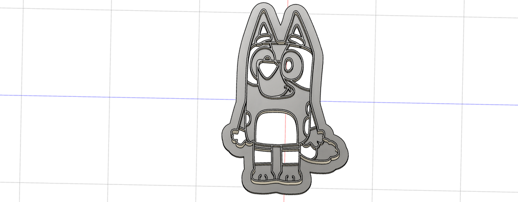 3D Printed Cartoon Dog Bluey Cookie Cutter