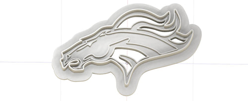 3D Model to Print Your Own Denver Broncos Cookie Cutter DIGITAL FILE ONLY