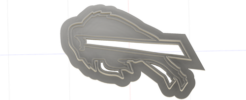 3D Model to Print Your Own Buffalo Bills Cookie Cutter DIGITAL FILE ONLY