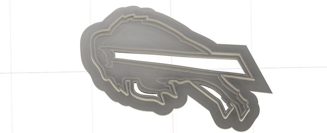 3D Printed NFL Buffalo Bills Logo Cookie Cutter