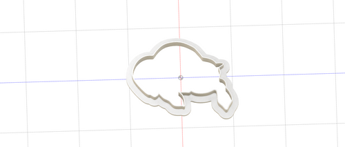 3D Printed Buffalo Outline Cookie Cutter