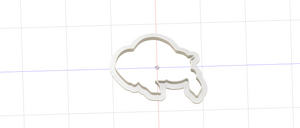 3D Printed Buffalo Outline Cookie Cutter