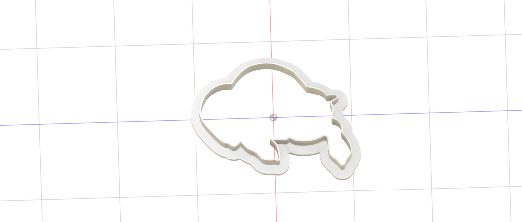3D Printed Buffalo Outline Cookie Cutter