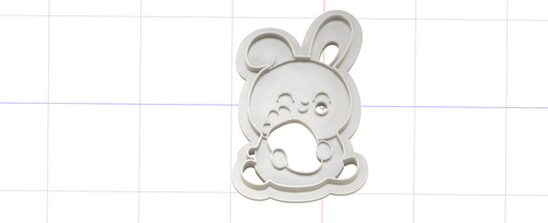 3D Model to Print Your Own Easter Bunny with Carrot Cookie Cutter DIGITAL FILE ONLY