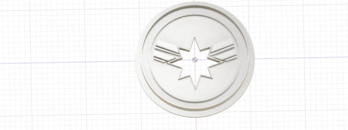 3D Model to Print Your Own Captain Marvel Cookie Cutter DIGITAL FILE ONLY